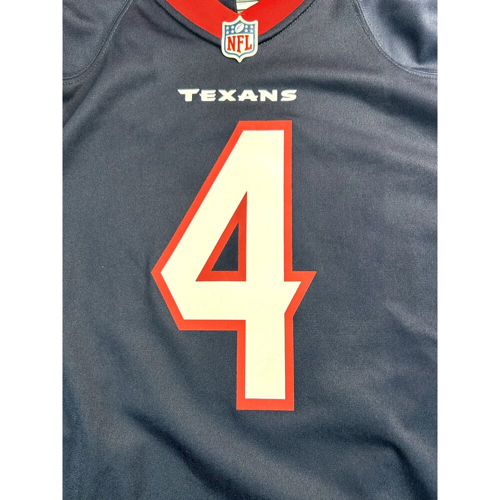 Nike Houston Texans Deshaun Watson #4 NFL Jersey Men's Large Navy Game Jersey - Picture 3 of 8